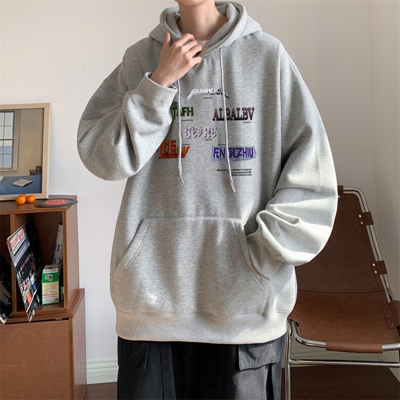 ！连帽圆领卫衣男装港风帽衫男LM163-P35,男装卫衣,电商B367