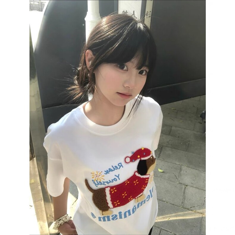 小狗刺绣纯棉短袖ZX0184-P35,男装T恤,星座313A(原308A-2)
