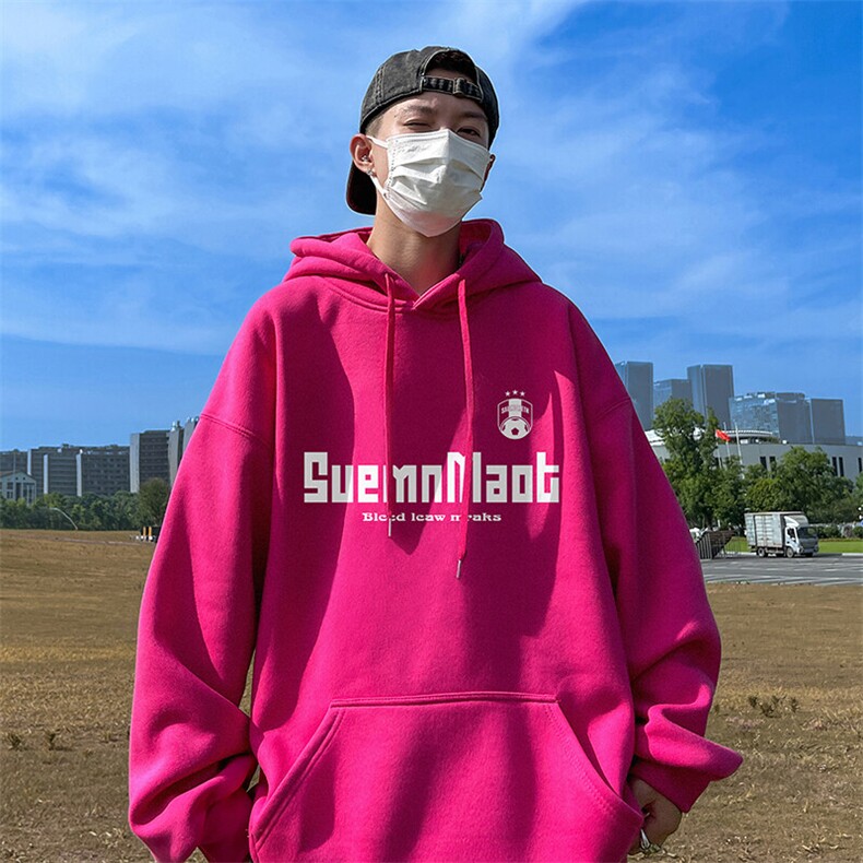 抖音得物供货可提供视频秋冬重磅美式宽松连帽卫衣DL2328,男装卫衣,电商A486