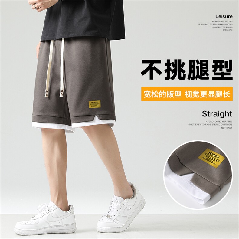 织唛标短裤宽松潮牌无影百搭五分裤运动短裤CK2410RK01-P30控48图片