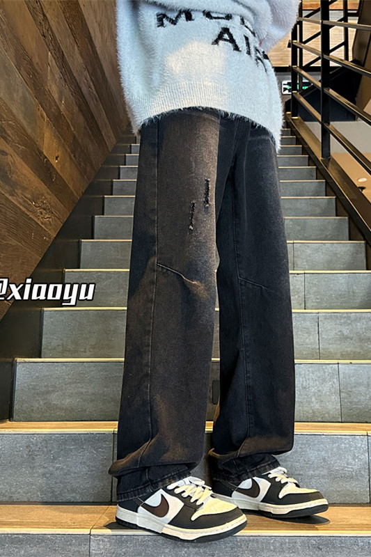 XZ616秋季新款复古设计感牛仔裤休闲长裤TY960P55控68,男装牛仔裤,星座512A（原616）