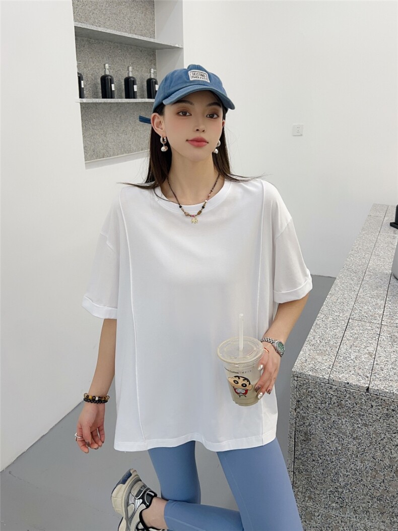 轻奢瑜伽运动短袖时尚百搭,女装T恤,湘姗