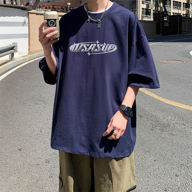 量大优供视频220克美式短袖t恤T3002得物直播有280克品质,男装T恤,电商A486