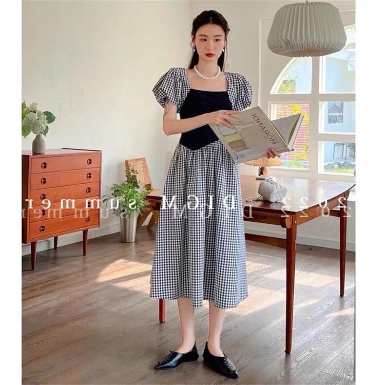 格子连衣裙，女装连衣裙，妤沫 Yumo(4F)