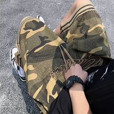 夏季迷彩短裤男潮牌刺绣运动篮球裤潮流宽松直筒休闲五分裤，男装牛仔裤，星座1210-1