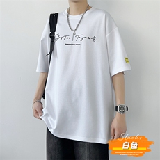 冰氧仿短袖港风白墙夏季T恤休闲百搭字母印花男上衣TC3152-P22，男装T恤，星座717