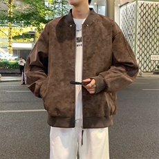 2025秋季新款现货皮衣男棒球领夹克外套DSA157B-J2569-P86，男装夹克，电商A157B