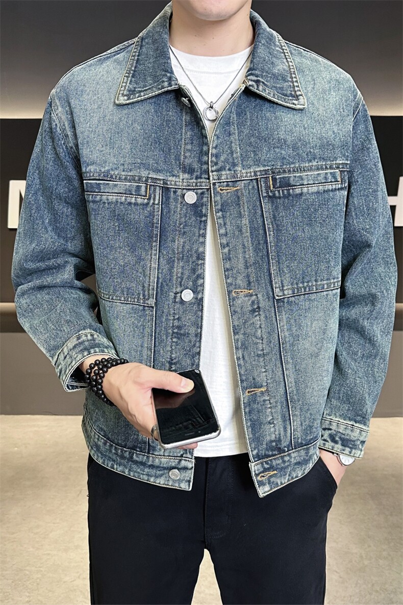 秋季新款牛仔夹克男休闲牛仔外套刺绣B321-2409,男装工装外套,电商B321-1
