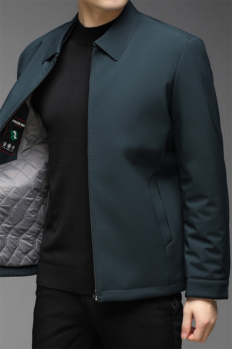 冬季中年纯色棉衣男冬装中年男翻领棉服爸爸外套HPN8366-P200,男装棉衣,电商B212（原钱塘6029）