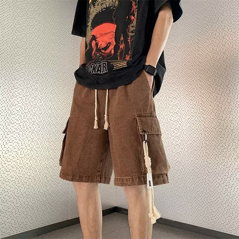 五分裤宽松型青春流行百搭男原宿夏季潮牛仔裤CT05P38,男装牛仔裤,星座1116-2