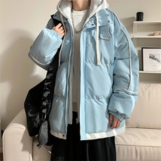 棉服男冬季港风宽松休闲假两件连帽学生棉服MD8888-P90(抖音勿上，男装棉衣，星座214-3