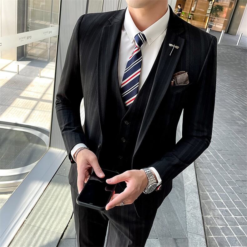2025新款男士休闲西服套装深灰浅灰黑色西服2218-P220,男装西服,星座311B