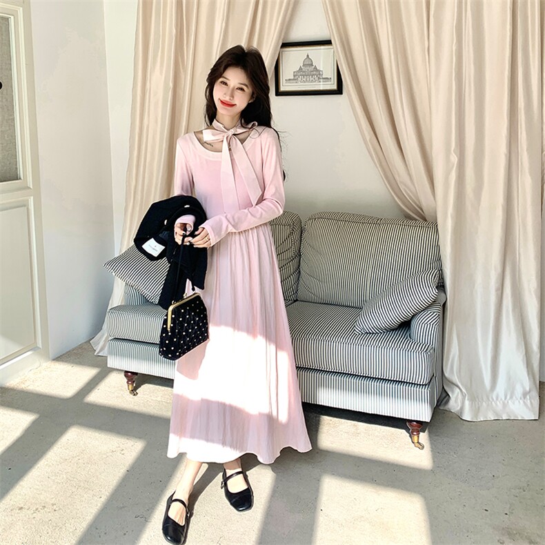新款粉色连衣裙2610连衣裙P145-K218外套P165-K248,女装连衣裙,2C007