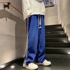 特P30春秋款织带秋款长裤子美式拖地裤直筒休闲裤宽松设计K2211，男装休闲裤，电商B370