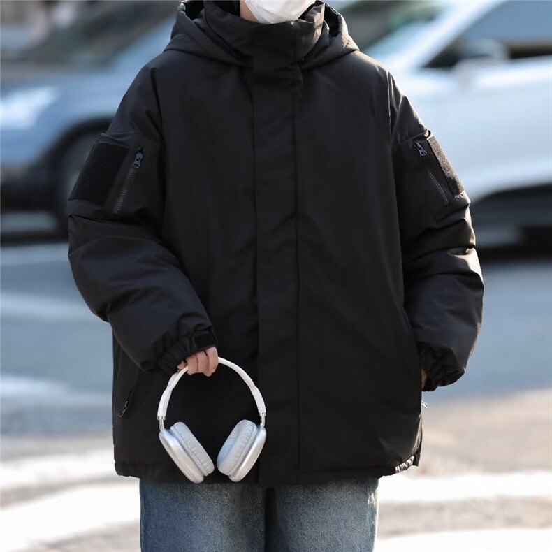冲锋衣棉服女冬季2024新款潮牌美式情侣款棉衣连帽登山外套 MF929图片