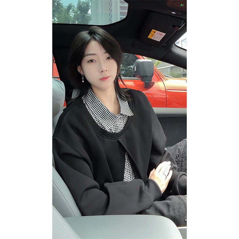 宽松假两件拼接卫衣男2025秋季新款慵懒风百搭上衣-A2195TP58控98,男装卫衣,电商B241