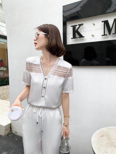 缎面套裤，女装，贻思茗