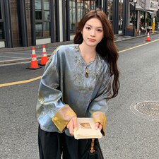【已出货】内含买家秀新中式气质风外套2C372-9029-P145控198，女装短外套，2C372