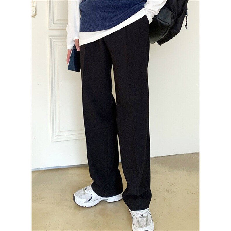秋冬半松紧大板型垂坠感大码西裤男加绒加厚西裤直筒休闲长裤K04,男装西裤,星座1116A（原606A-3）