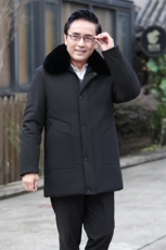 8819/父亲冬季棉袄爸爸冬装外套中长款加绒加厚老人棉服外套，男装棉衣，星座1216（原钱塘722）