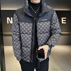 印花羽绒服男2025新款拼接设计轻薄保暖外套B317/5808/P175，男装羽绒服，电商B317