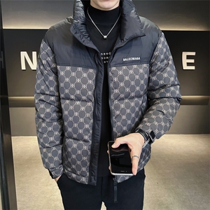 印花羽绒服男2025新款拼接设计轻薄保暖外套B317/5808/P175图片