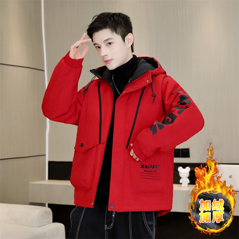 高品质男式加绒加厚夹克男时尚潮流加厚棉衣男外套MY1689-P83,男装夹克,星座310B-3