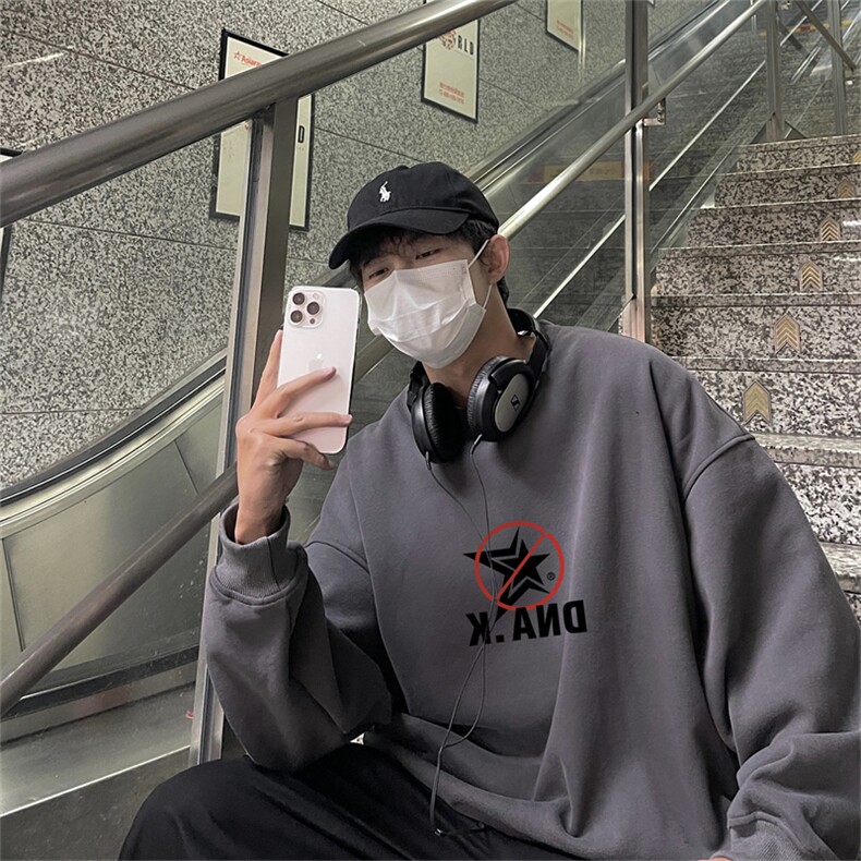 特P25控48秋冬新款男士圆领卫衣宽松休闲日常百搭上衣WQ2437,男装卫衣,电商B370