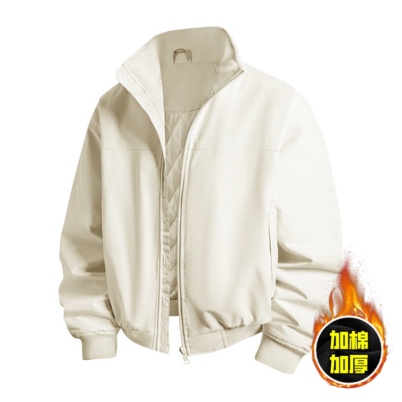 现货秋冬季美拉德立领飞行立领夹克boxy廓形棉衣高街加厚加棉外套，男装夹克，电商A486-1