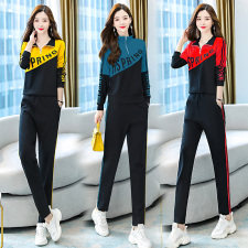 2025春季时尚简约大方气质优雅收腰显瘦休闲修身百搭潮流两件套，女装套装/套裙，妙形