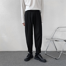 魔术贴腰休闲西裤哈伦裤马丁靴裤子男/KM98P55现货，男装西裤，电商D325