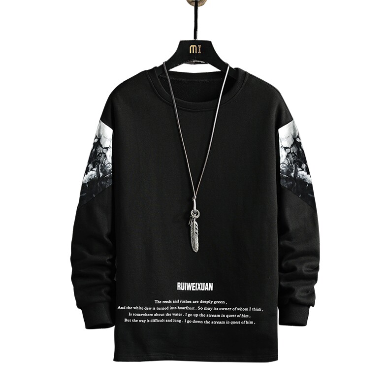 7XL-M现货加肥加大码卫衣男2023春季新款休闲慵懒风胖子长袖上衣，男装卫衣，钱塘717(原712)