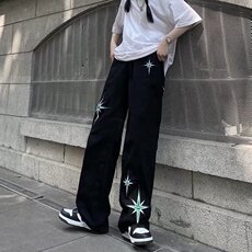 2022夏季高街坠感拖地休闲裤裤百搭直筒A706P32，男装休闲裤，星座1116-2