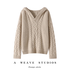 2025年秋季新款百搭重磅半开帽衫,女装针织衫/毛衣,戎魅羊绒, 2025年秋季新款百搭重磅半开帽衫,女装针织衫/毛衣,戎魅羊绒,