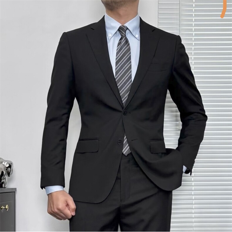 GM5402P160现货西装两件套男士轻奢商务纯色西服两粒扣后开叉西装，男装西服套装，星座1108-5