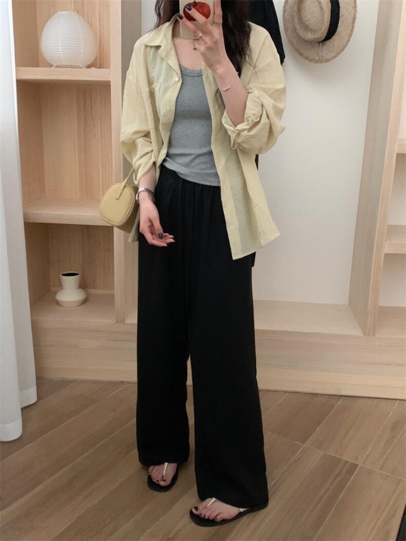 夏季新款阔腿裤～，其它，三文鱼