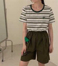 撞色条纹T花花设计超好看，其它，MOIA