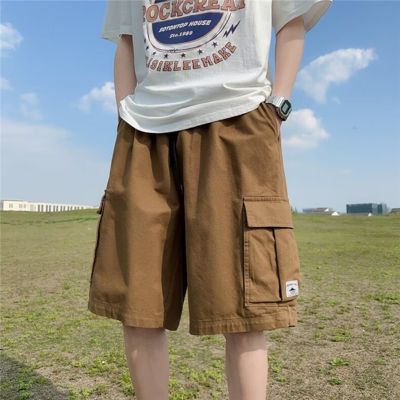 工装短裤男夏季薄款2023休闲运动速干冰丝男士五分中裤子DK161,男装休闲裤,星座1116A-1（原606A）
