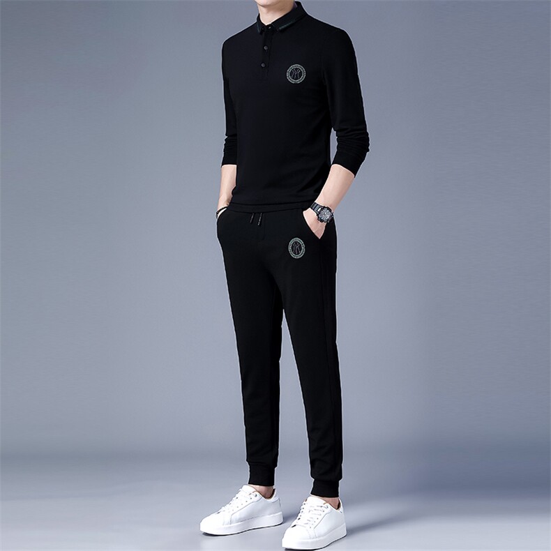 DZF-750钱塘2020-3春秋季新款时尚休闲帅气中青年男士套装P102,男装休闲套装,钱塘207-3