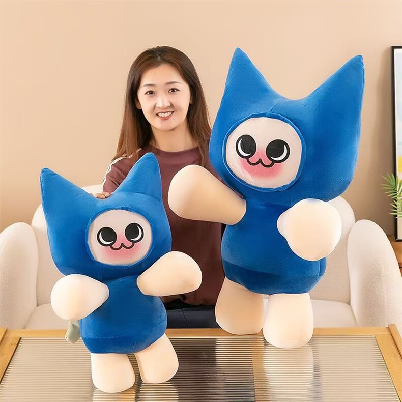 艾猫猫可爱玩偶可爱微笑猫猫毛绒公仔玩偶抱枕女生礼物，乐美网供