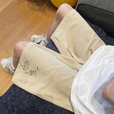 夏季纯色短裤男透气潮牌印花宽松运动五分裤XT2424-TP25控价38，男装休闲裤，电商A102-1