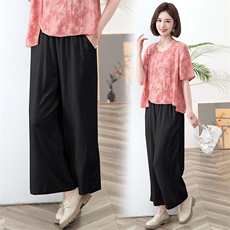 2024夏装新款时尚潮流简约气质优雅宽松裤子女裤，女装休闲裤，阿丹