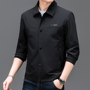 春季夹克男装翻领中青年商务休闲纯色茄克衫上衣服BSNA132-P125图片