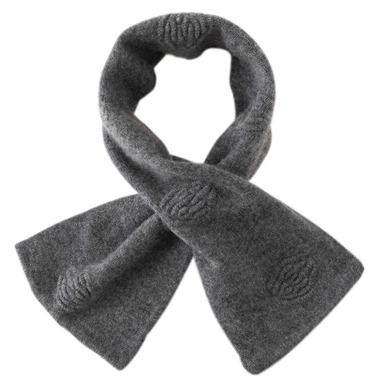 2025年秋季时尚百搭通勤双层花穿孔围巾，围巾，众皇羊绒