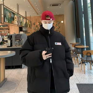 美式街头hiphop棉衣外套男士冬季新款立领百搭宽松棉袄 W8003-P75图片