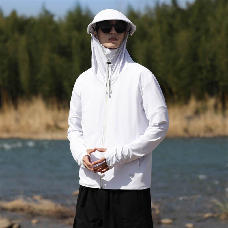 可拆卸帽UPF50+防紫外线情侣防晒衣轻薄透气凉感皮肤衣F03-P37，男装防晒衣，星座310B-3