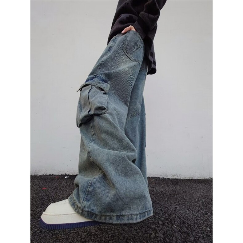 高街街头hiphop潮流设计工装牛仔裤百搭休闲裤N08213-P53,男装牛仔裤,星座308B-1
