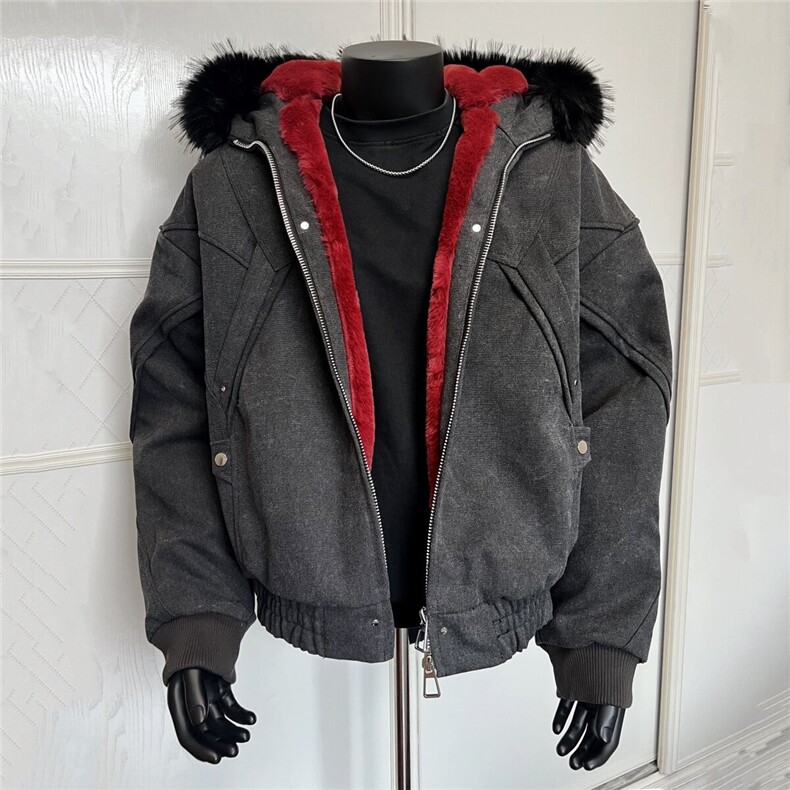 黑外红内品质叼货水洗牛仔座山雕D328-YY37-P218,男装棉衣,电商D328