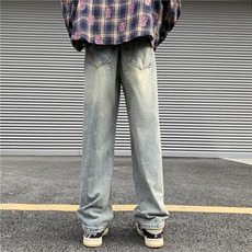 高街潮流痞帅直筒宽松百搭牛仔裤ZK838-P55，男装牛仔裤，星座313A(原308A-2)
