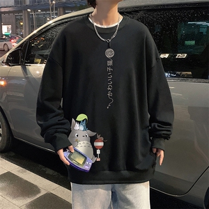 S6152-P28 加绒款-P33 秋季圆领卫衣男大码韩版宽松长袖外套图片